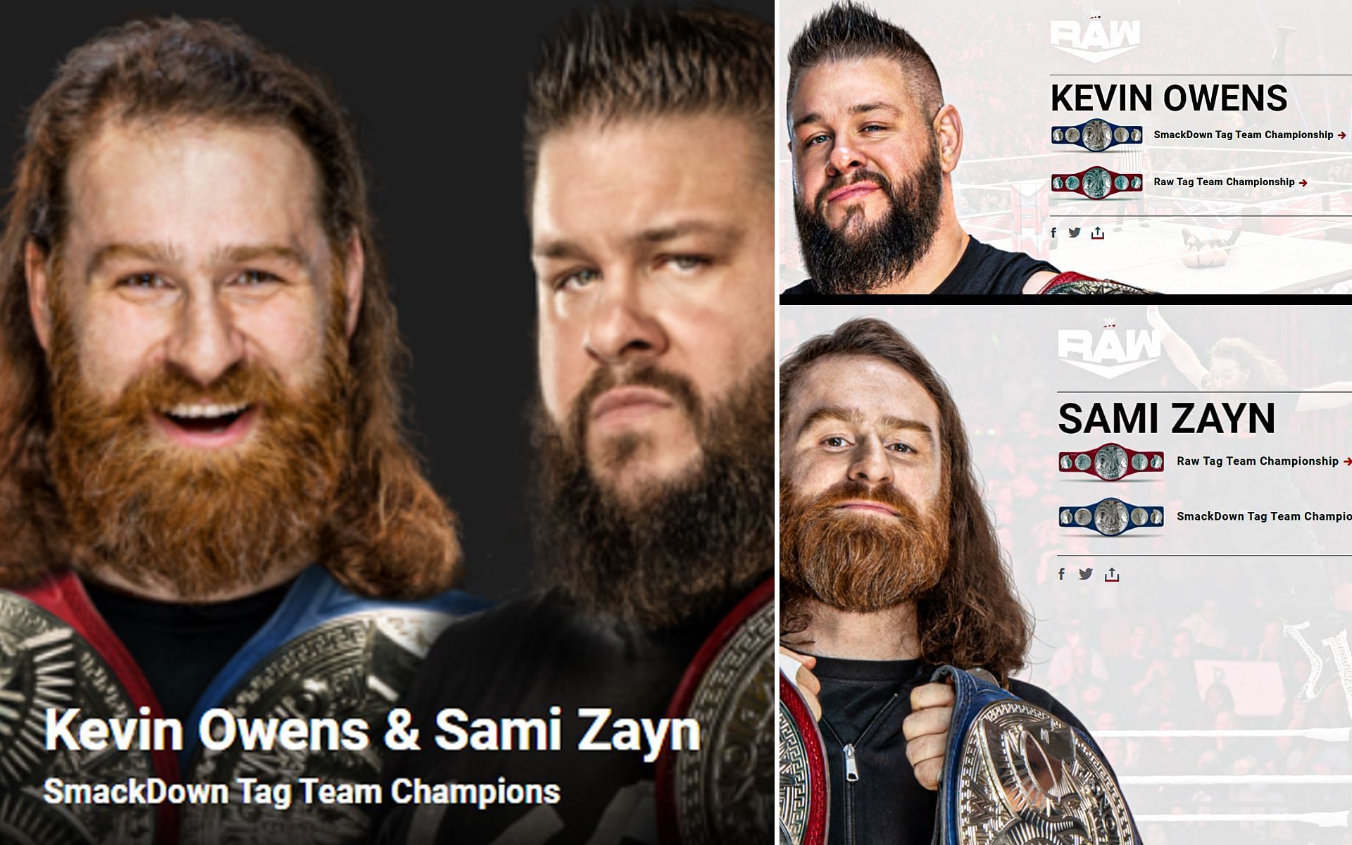 These screenshots are from WWE's official website
